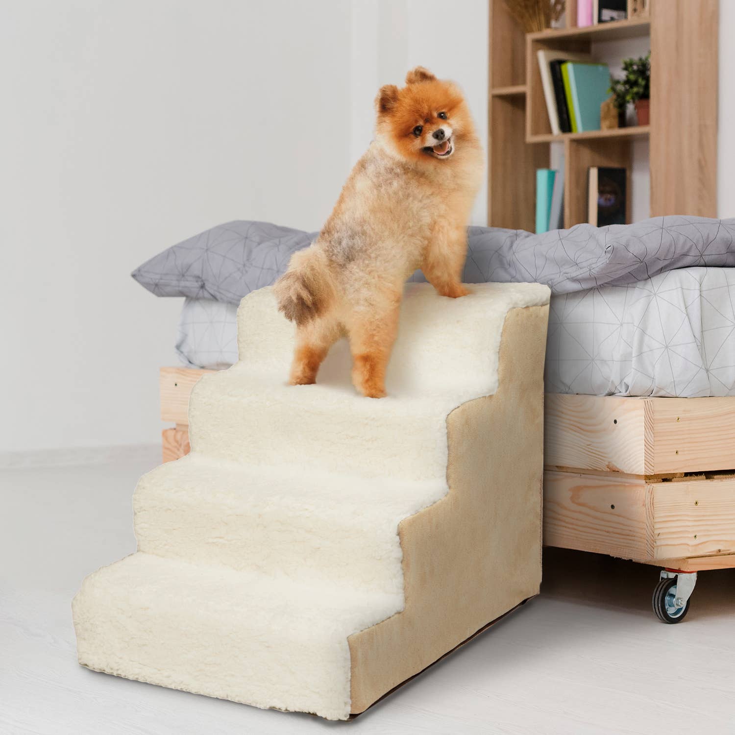 Precious Tails - Wholesale Pet Steps & Ramps - Cat/Dog - Home Base  4-Step Dog Stairs, Pet Steps for Couch and Bed9