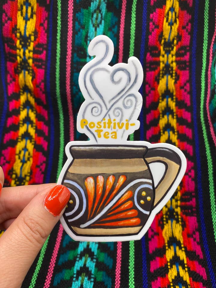 Pegatina de salud mental motivacional y troquelada, mate, de Positivity para venta al por mayor de Las Chingonas Tambien Lloran