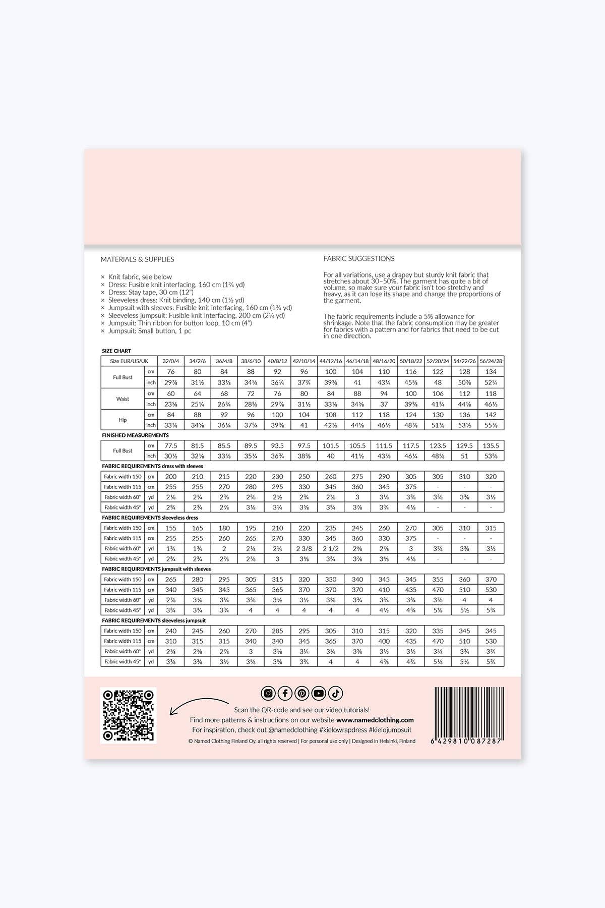 Named Clothing Finland Oy - Venta al por mayor Kits de costura - Vestido y mono Kielo con envoltura15