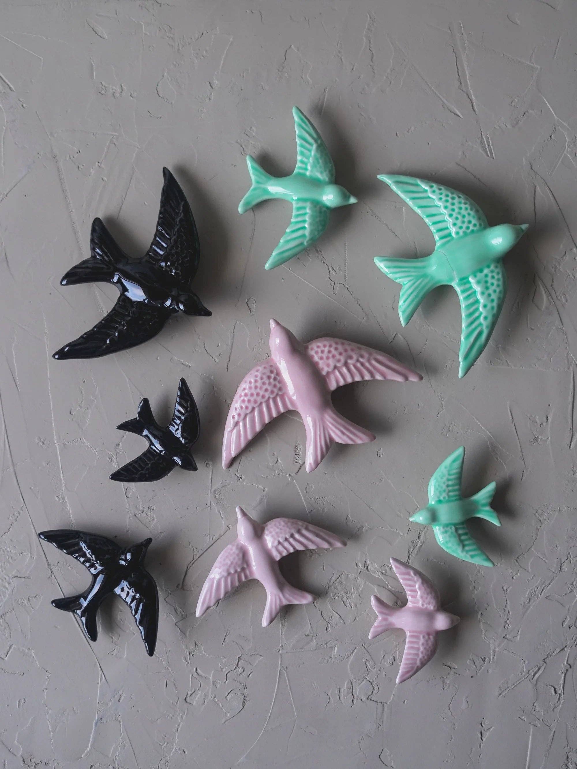 CerAmor Cerâmica - Venta al por mayor Figura decorativa - Set de 3 andorinhas de cerámica4