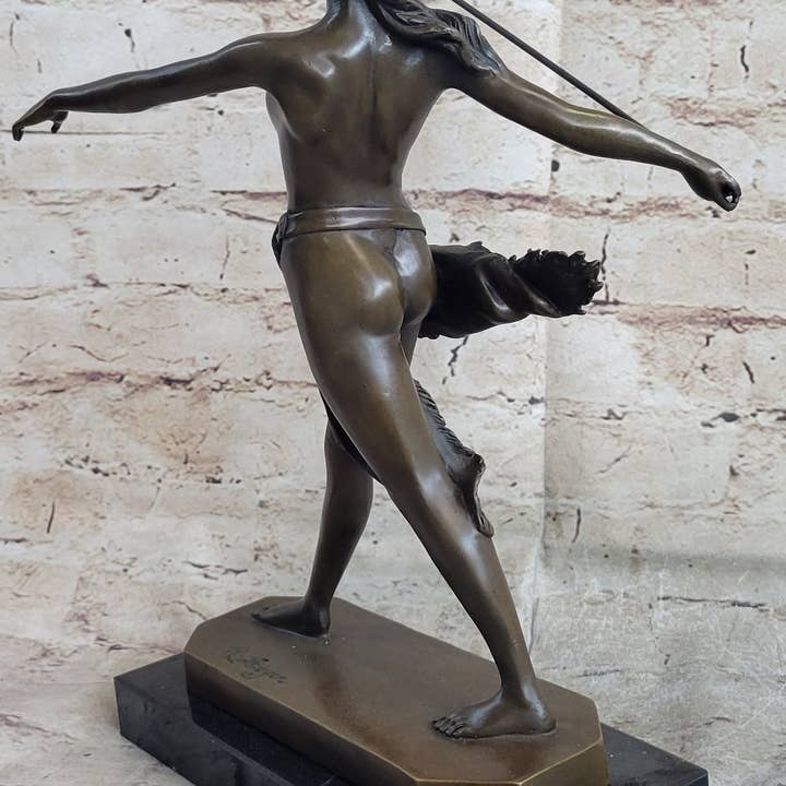 Bronzhaus - Wholesale Sculpture - Diana the Huntress Nemorensis Artemis w/ Spear Bronze Statue Sculpture after R. Leger3
