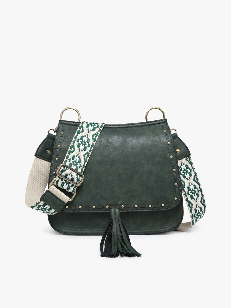 Jen & Co. - Wholesale Crossbody Bag - Women's - M1970 Bailey Crossbody with Print Contrast Strap4