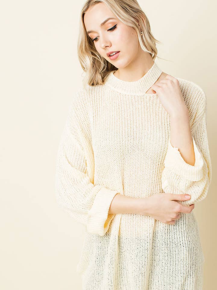 Gebreide trui met uitgesneden spikkels voor wholesale door Ambi Design