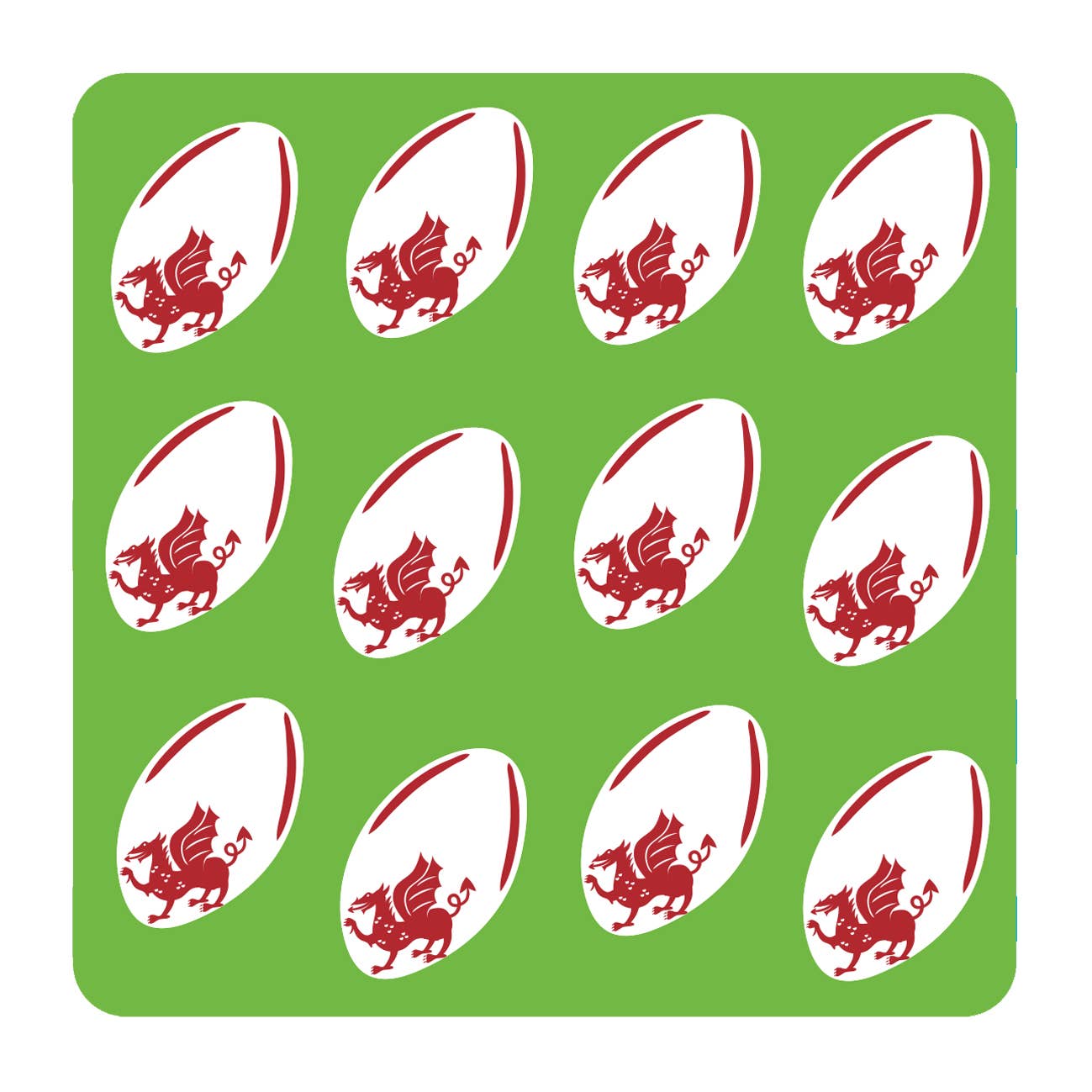 Smiling Faces – wholesale Coasters – Welsh Rugby - Coaster0