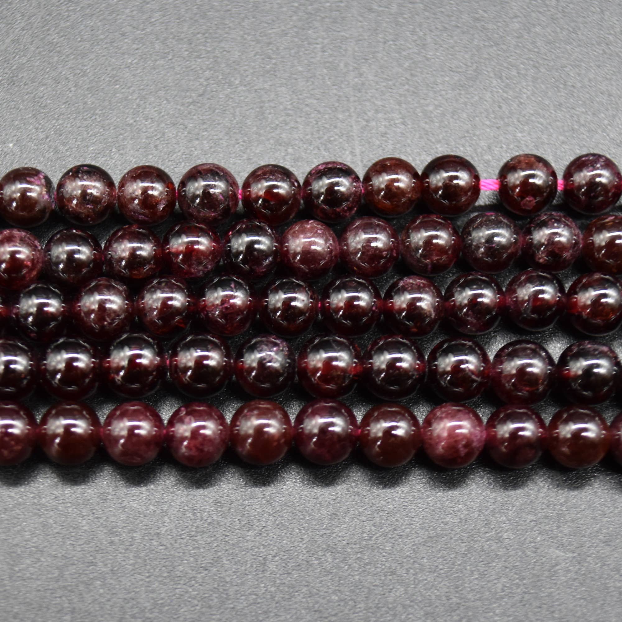 Oriental Direct Craft Supplies - Wholesale Beads - Natural Garnet Semi-Precious Gemstone Round Beads4