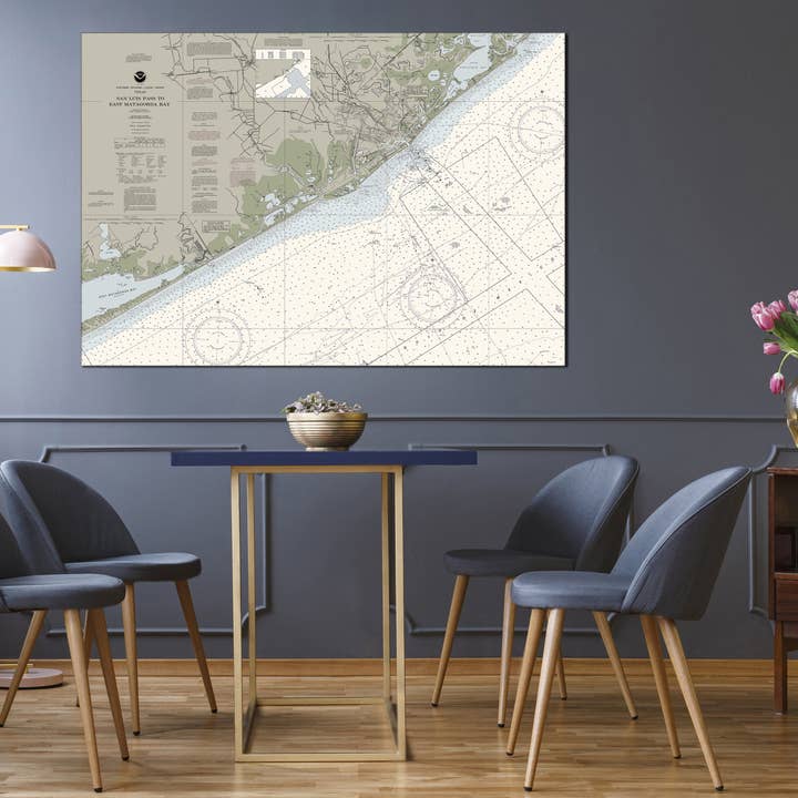 San Luis Pass To East Matagorda Bay Nautical Chart for wholesale by The Nautical Chart Co.