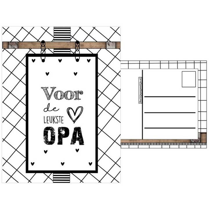 A6 card 10.5 by 14.8 with text ''For the nicest grandpa'' for wholesale by Marlijnpoppendijn
