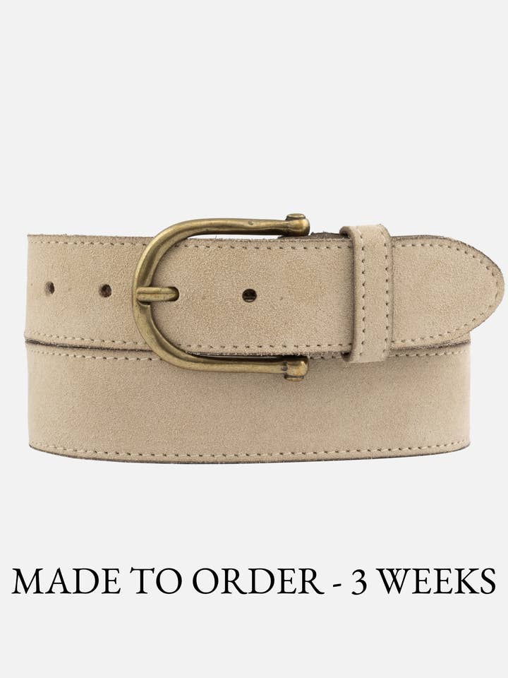 FABRIQUÉ SUR COMMANDE Roan | Ceinture en cuir suédé vintage pour la vente par Amsterdam Heritage Leather Belts, Bags, Jackets & Apparel