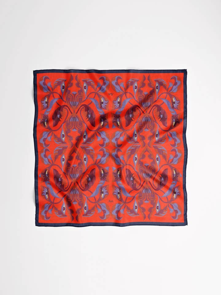 Foulard en soie moyen 'I Bloom You' pour la vente par Alas