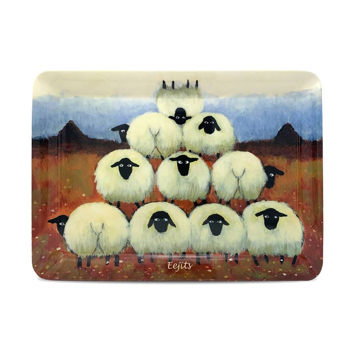 Eejits - Melamin Bakke - Får Artwork for engroshandel hos The Whimsical World of Thomas Joseph