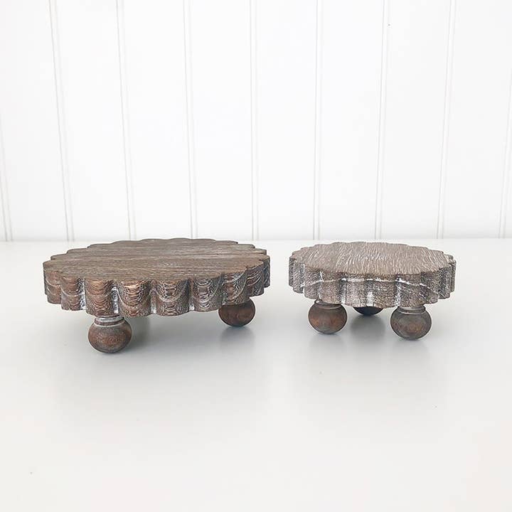 Foundations Decor - Wholesale Desk Riser - Foundations Decor Mini Scalloped Risers (Set of 2)