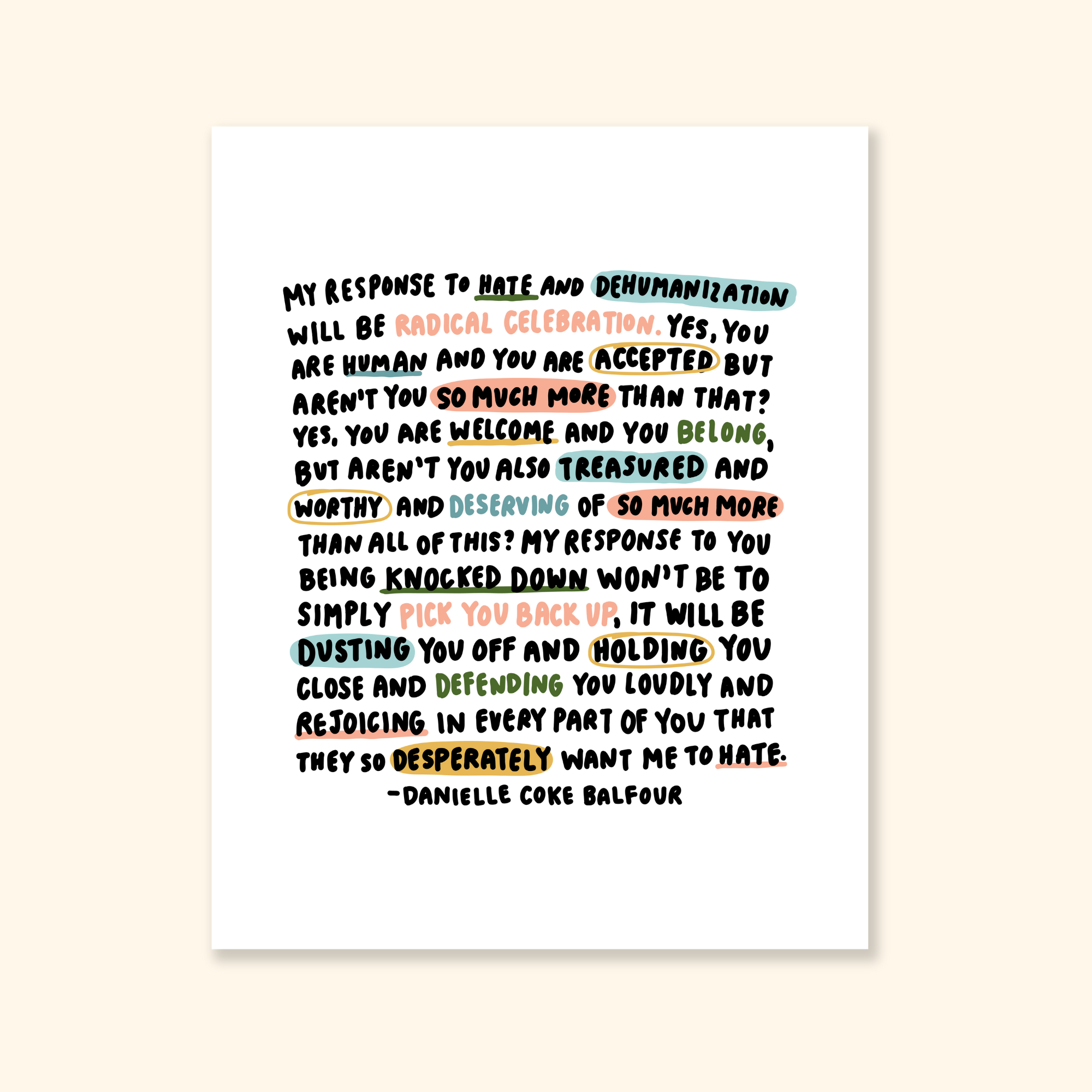 Oh Happy Dani - Wholesale Art Print - Radical Celebration Print0