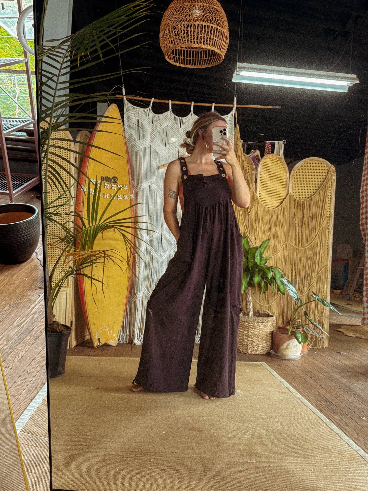 Gardenbelle Shop - Vendita all'ingrosso Salopette - Unisex - Salopette in CANAPA Organica Fibra Naturale Regolabile Boho Tuta2