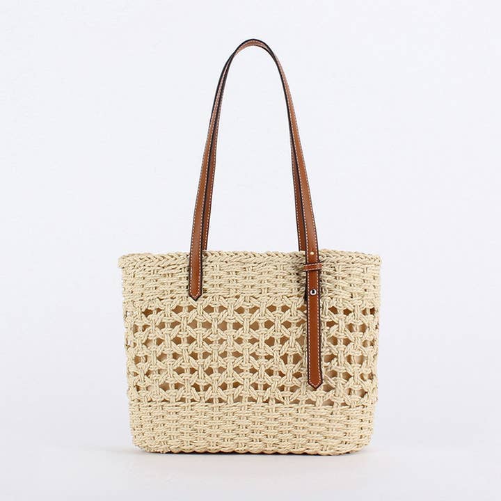 ACCITY - Wholesale Beach Bag - HIGH-END STYLISH LARGE-CAPACITY HAND-WOVEN BAG_CWAB4714