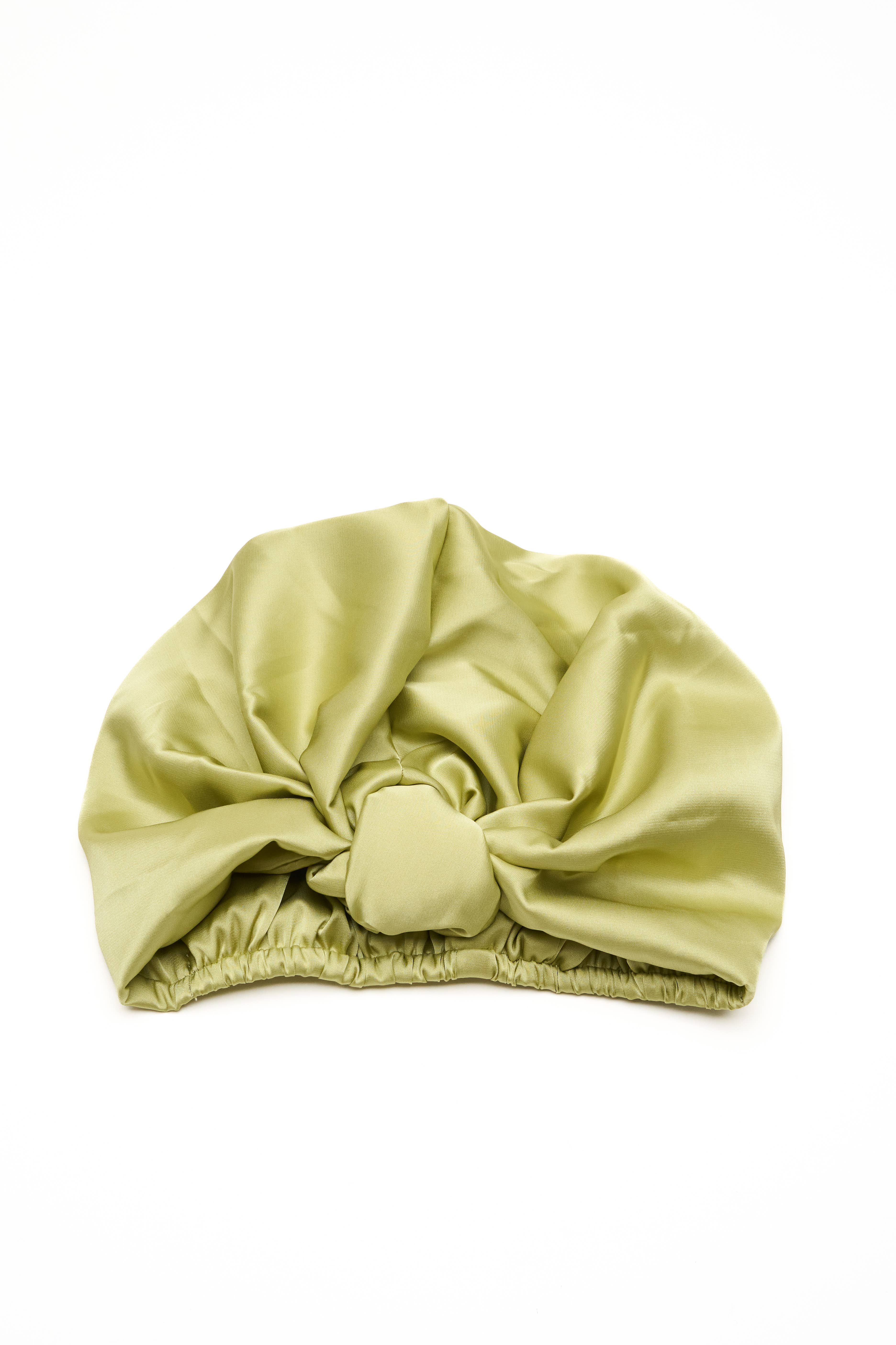 Sedano Turbante Satin Volume Knot - Celery in vendita all'ingrosso su Faire0