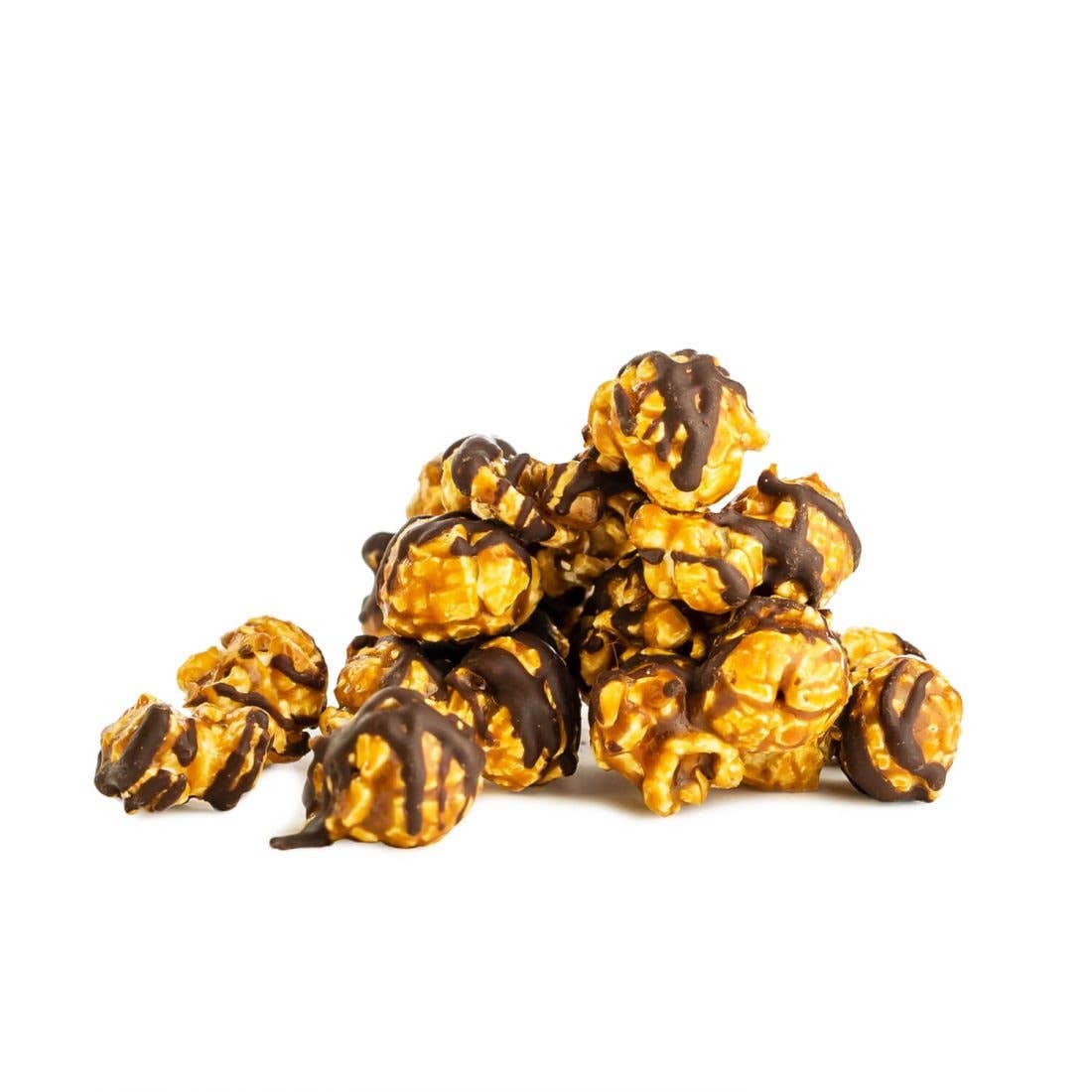 Popinsanity Popcorn & Confections – wholesale Popcorn – Karamell Choklad Drizzle Popcorn | Kosher Gift | Stor väska4