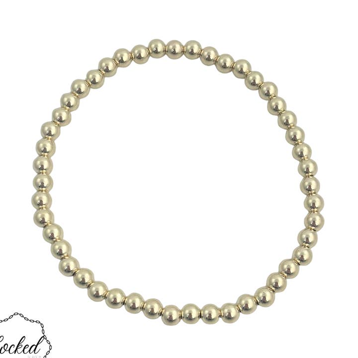 Klassisk 5MM | Guldfyldt Perlearmbånd for engroshandel hos Locked by Lula 'n' Lee