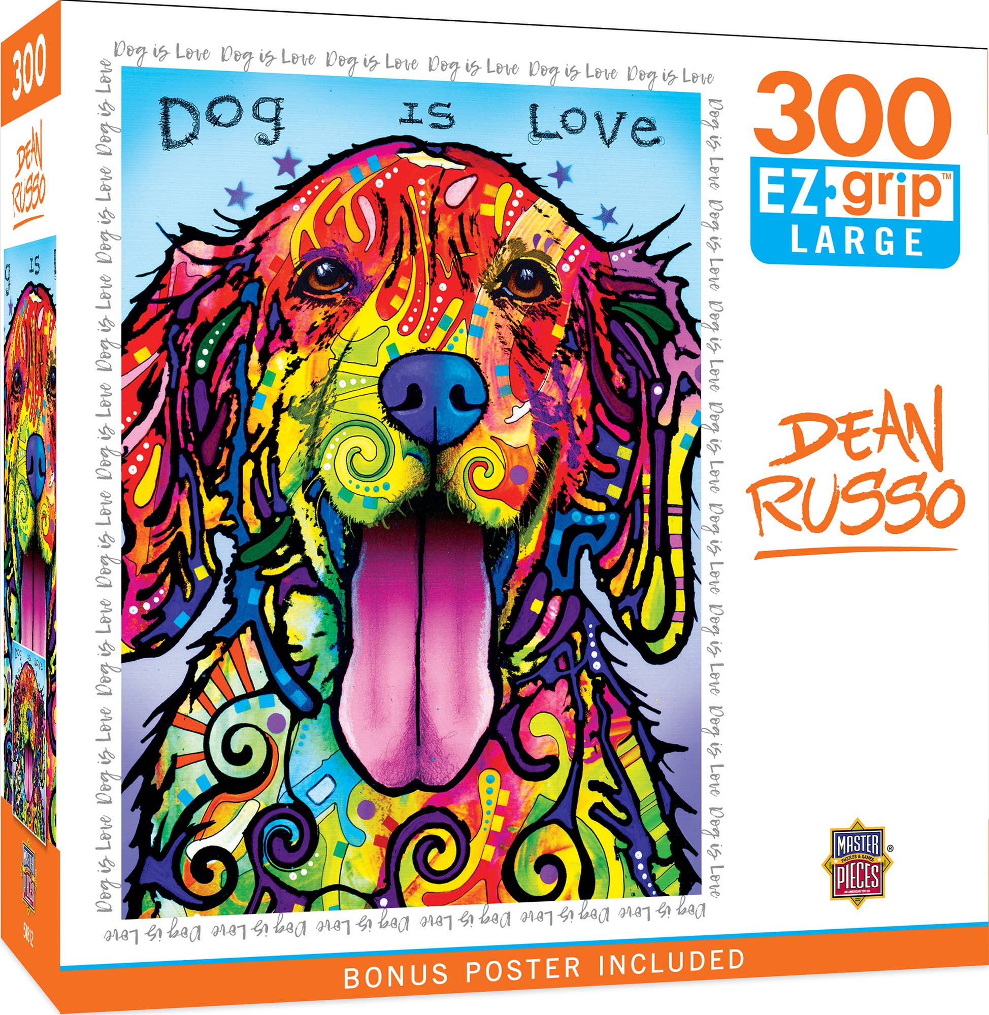 Masterpieces Puzzles - Wholesale Puzzle - Adult - Dean Russo - Dog is Love 300 Piece EZ Grip Puzzle0