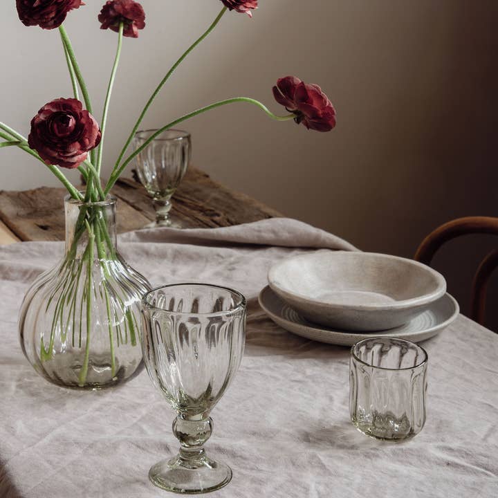 Villa Lua Home - Wholesale Drinking Glass/Cup - Handblown Fluted Tumbler, *New Rounded Bottom