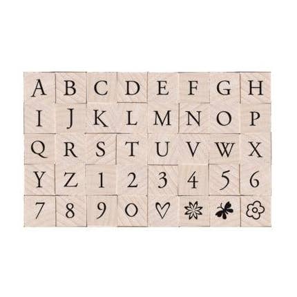 Hero Arts Printer's Type Uppercase Alphabet Wood Stamps for wholesale by Hero Arts + Spellbinders Wholesale