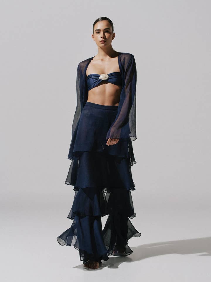 Malka Blouse Night Blue for wholesale by Baobab