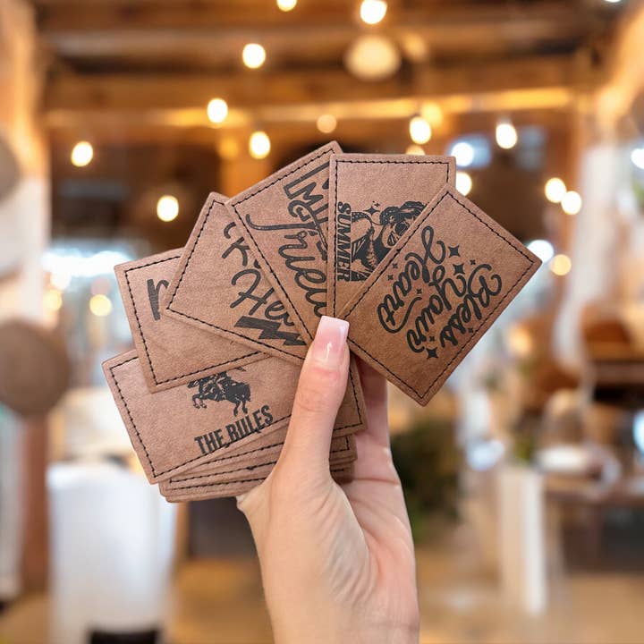 Wild Indigo - Wholesale Patch - Leather Hat Bar Patch Self Adhesive