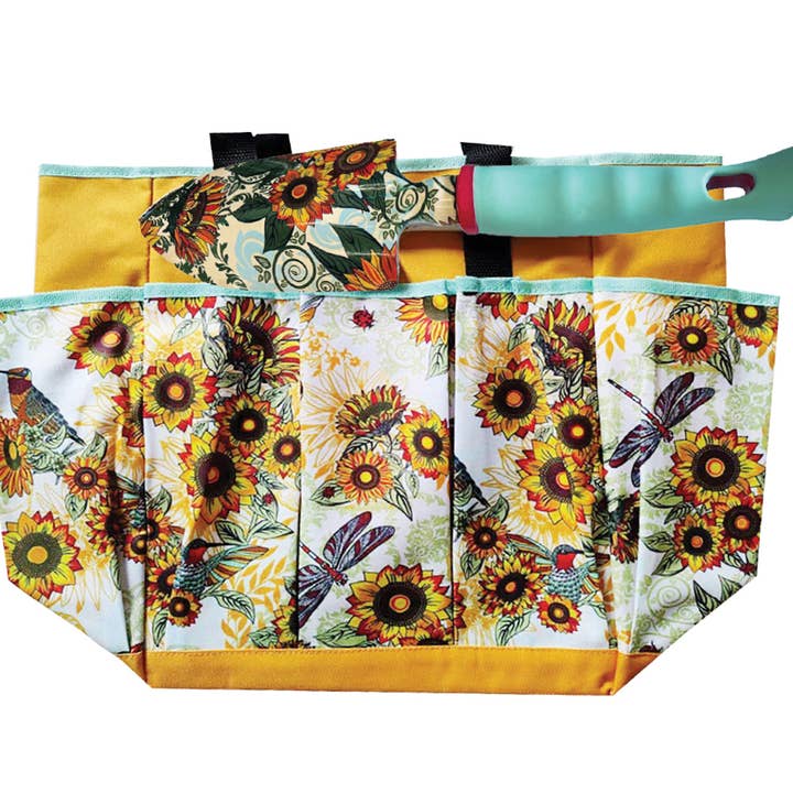 BIRDS AND SUNFLOWERS GARDEN TOTE for wholesale by Two Lumps of Sugar