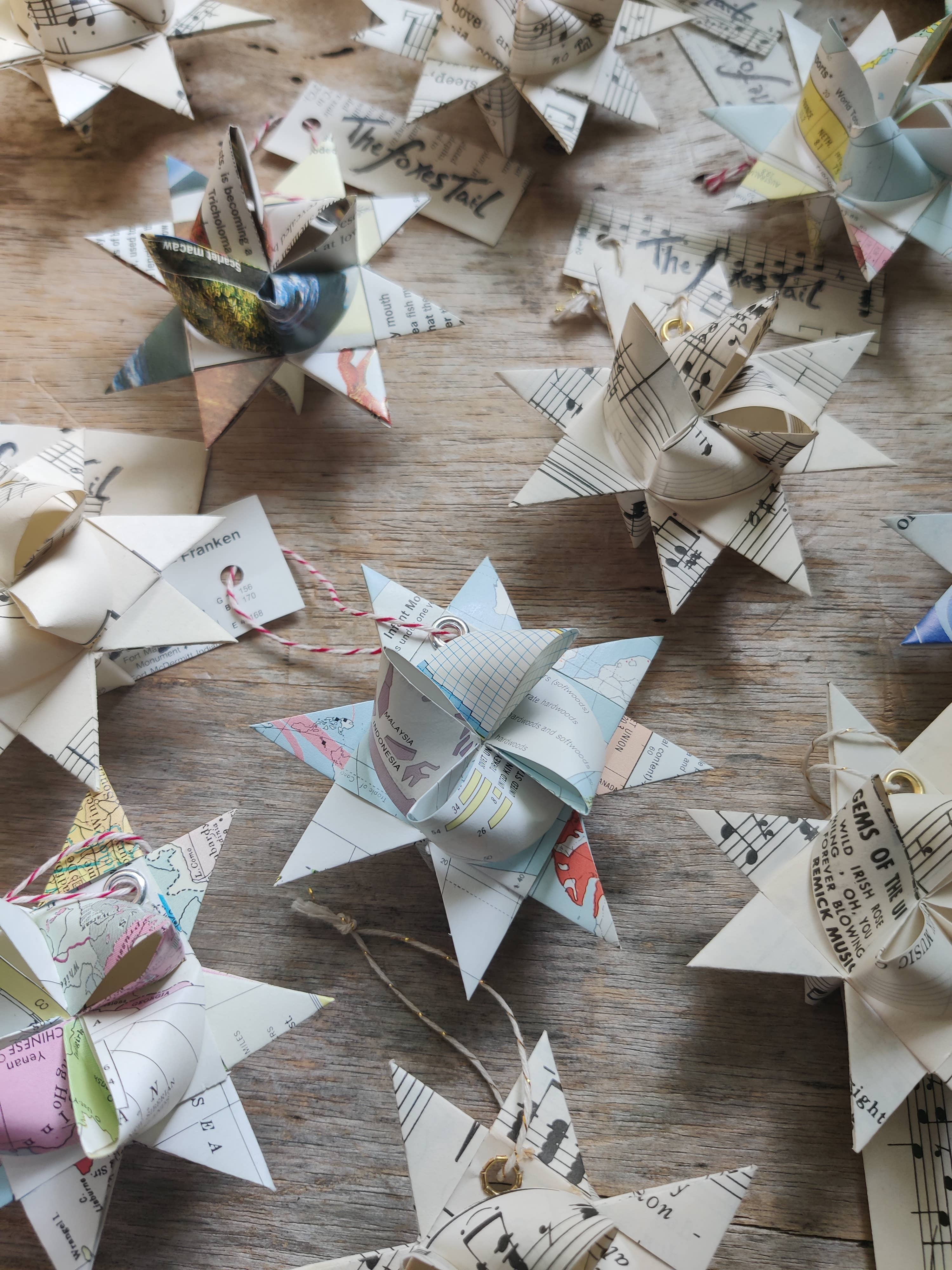 The Foxes Tail – wholesale Ornament – Upcycle Moravian Star Ornament2