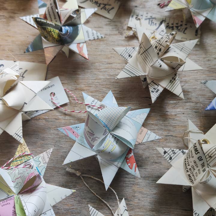 The Foxes Tail - Wholesale Ornament - Upcycle Moravian Star Ornament2