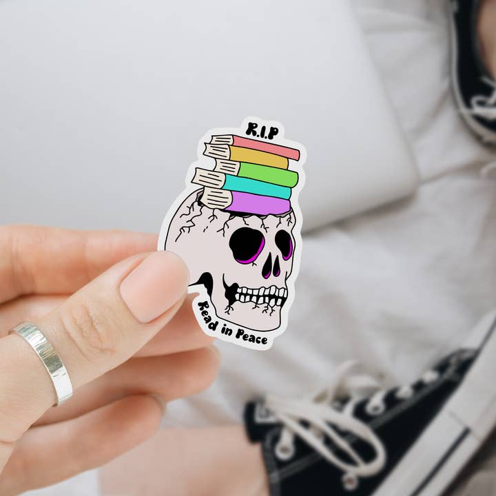 Scrappy Stitcher - Wholesale Sticker - RIP Read In Peace Bookish Waterproof Sticker