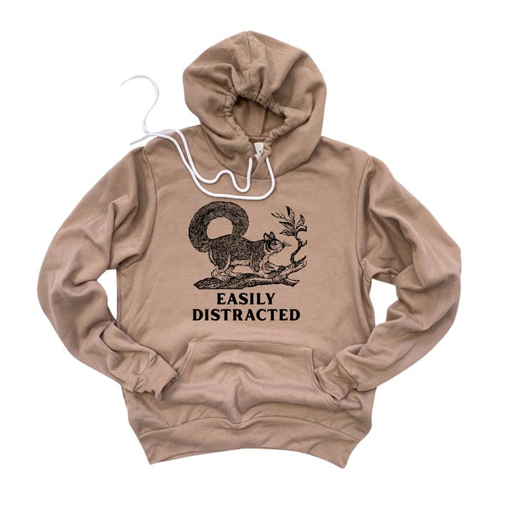 Easily Distracted Squirrel Crewneck | Hoodie Sweatshirt 316 for wholesale by 208 Tees