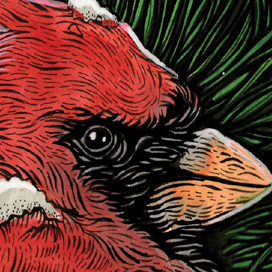 Sunny Days - Wholesale Season's Greetings Card - Big Winter Cardinal2