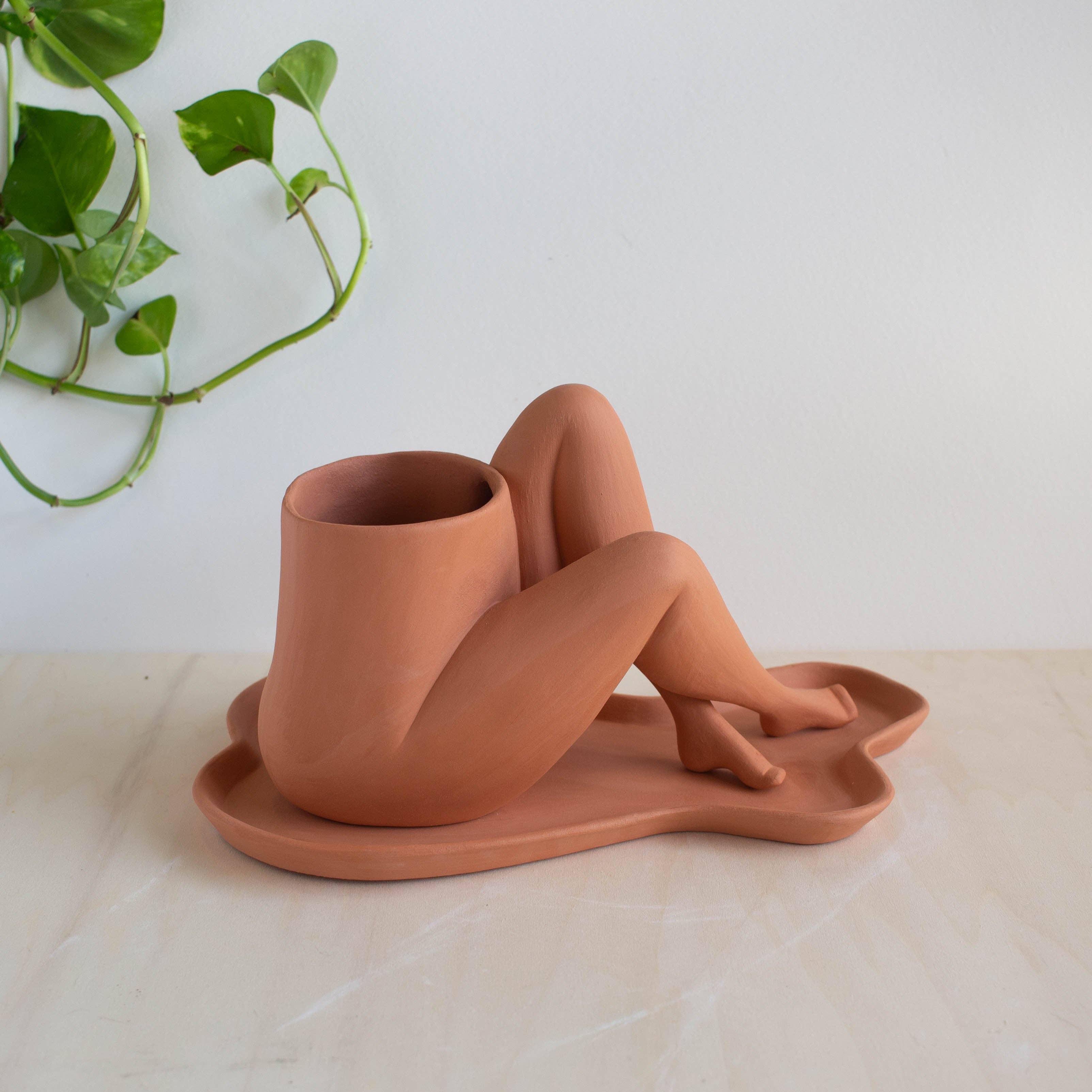 Doma Studios - Wholesale Plant Pot - Crossed Leggy - Terracotta7