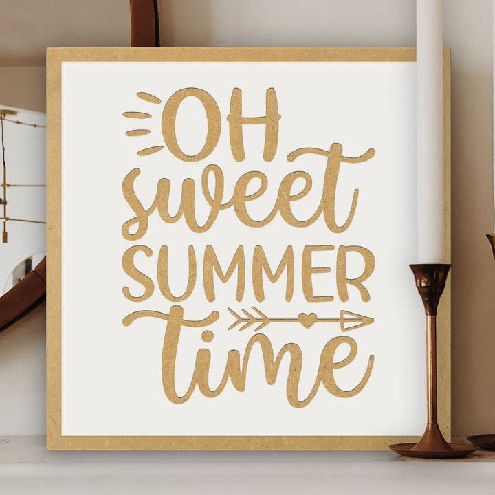 Laser Engraved 'Oh Sweet Summer Time' Wall Hanging for wholesale by Mekanu