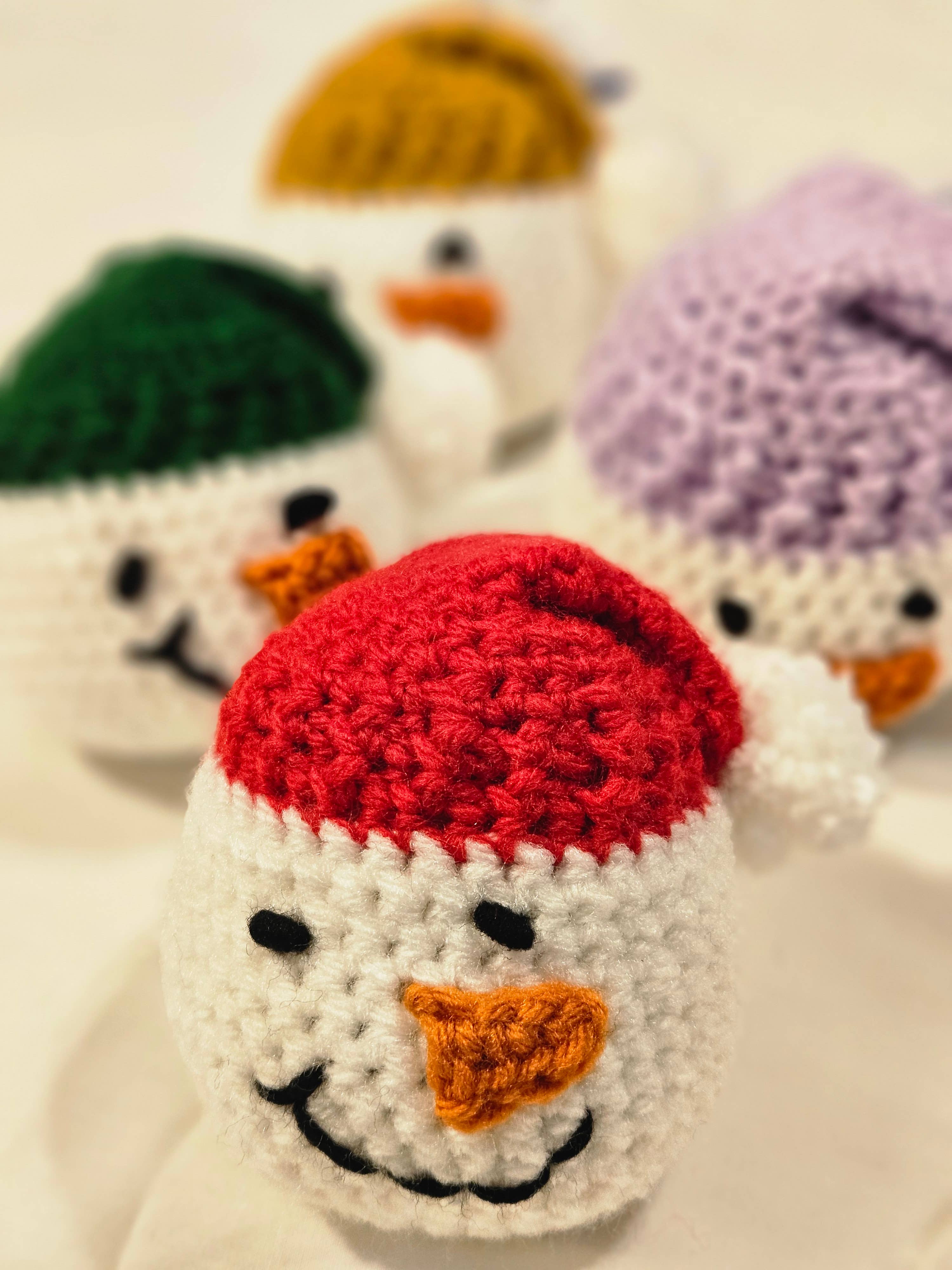 Roots Spice – Großhandel Weihnachtsschmuck – Handgefertigter Schneemann (6er-Pack) — Hergestellt in den USA2