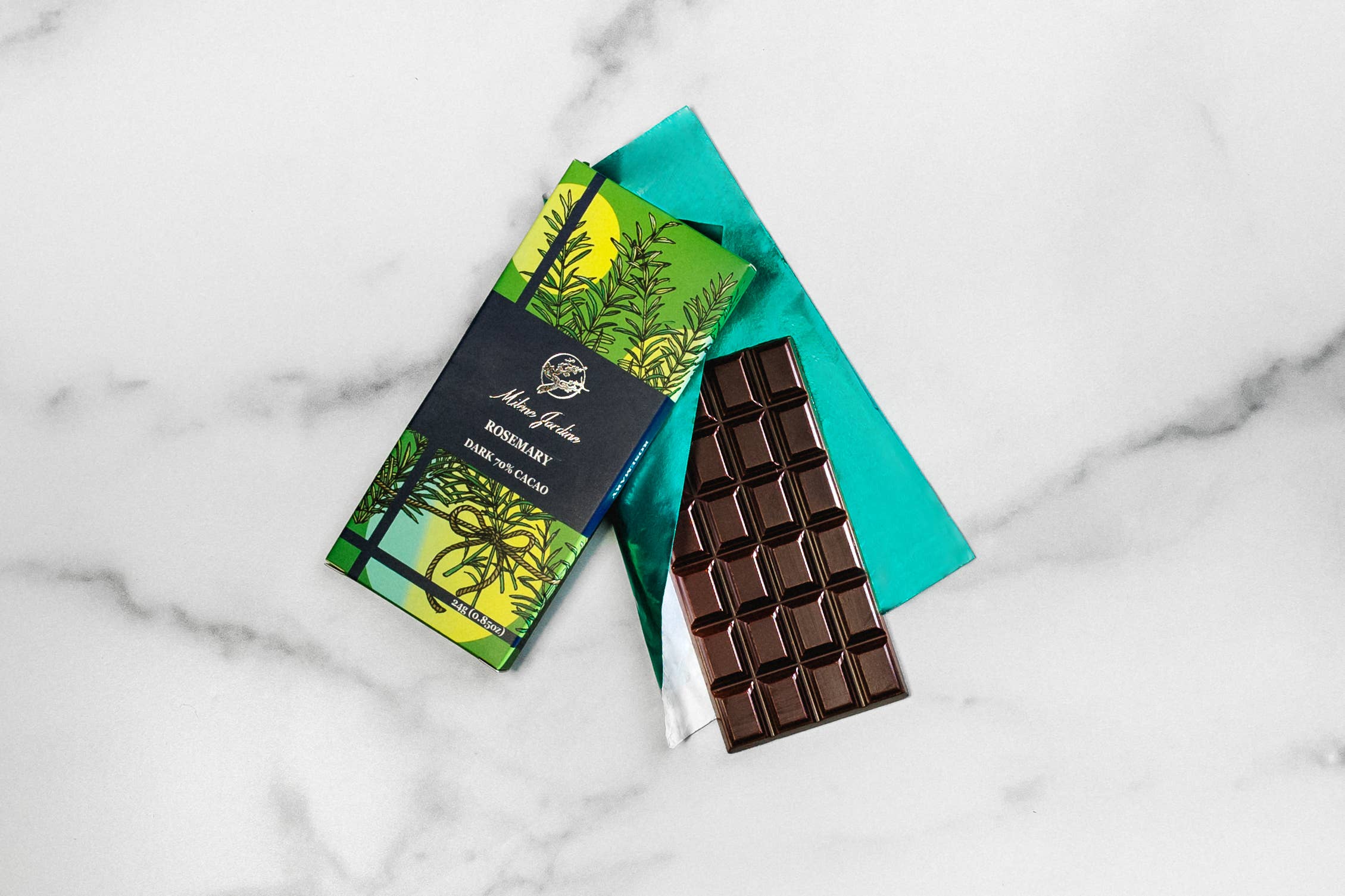 Milene Jardine Chocolatier - Vendita all'ingrosso Barretta di cioccolato - Tavoletta degustazione cioccolato rosmarino1