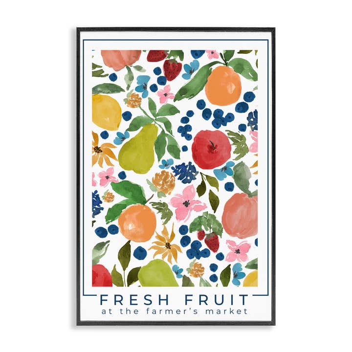 Patrón de Mercado de Frutas Frescas - Arte de Pared enmarcado para venta al por mayor de Stupell Industries