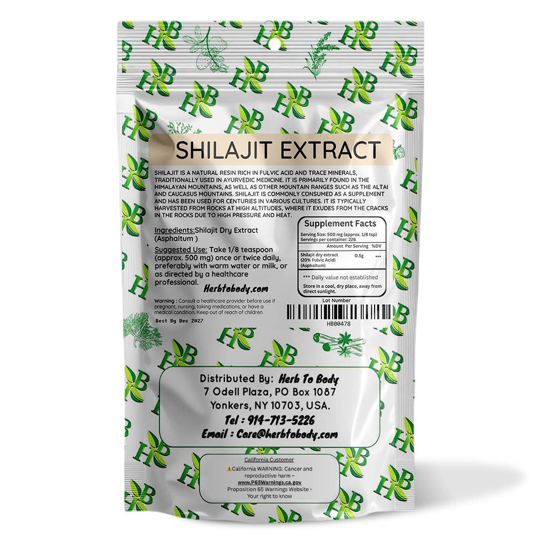 Herb To Body - Wholesale Proteïne/superfoodpoeder - Shilajit-extract 113g1