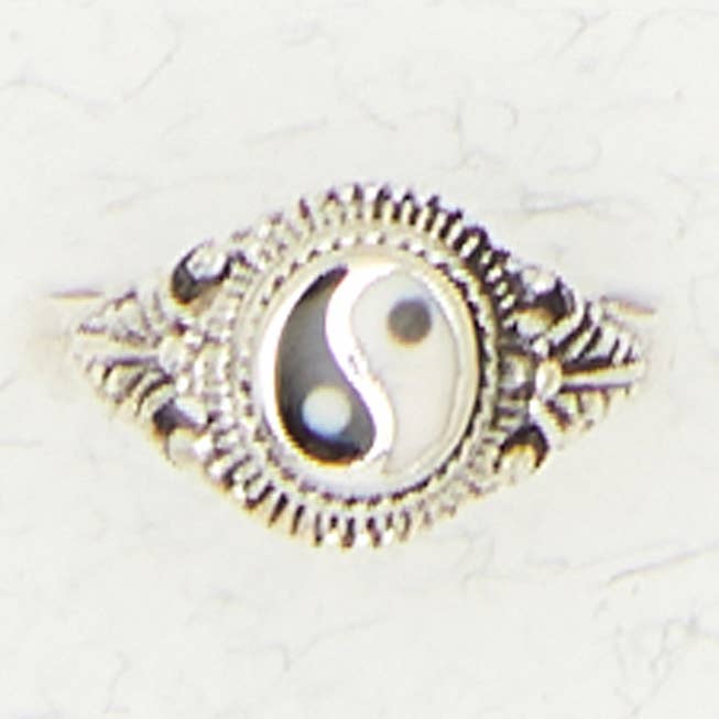 Ring van sterling zilver - Yin Yang voor wholesale door Nirvana LLC