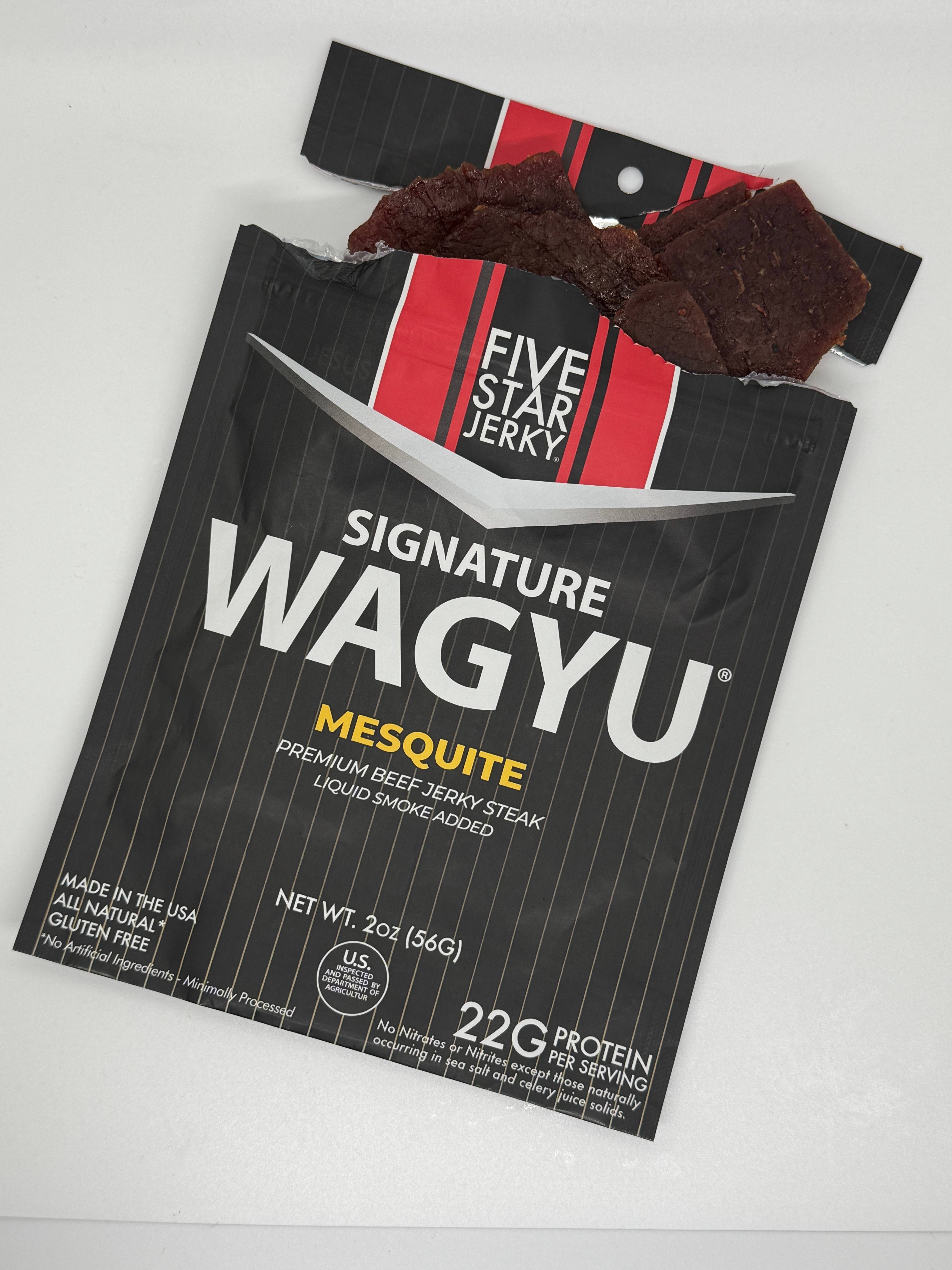 Five Star – wholesale Torkat kött – Femstjärnig Signature Wagyu Beef Jerky - 20-pack Startpaket7