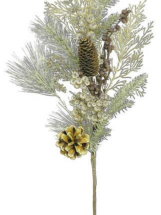 Holiday Shimmer Spray, 28", Tiffany/chocolate for wholesale by Select Artificials, Inc.