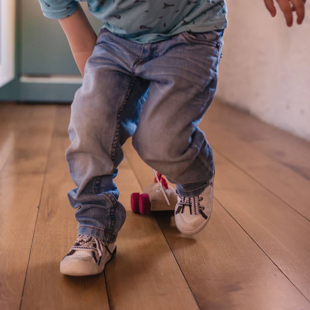 ELOU by Valoris - Vente Jouet en bois – enfant - Jouet à tirer Coq en bois et liège2