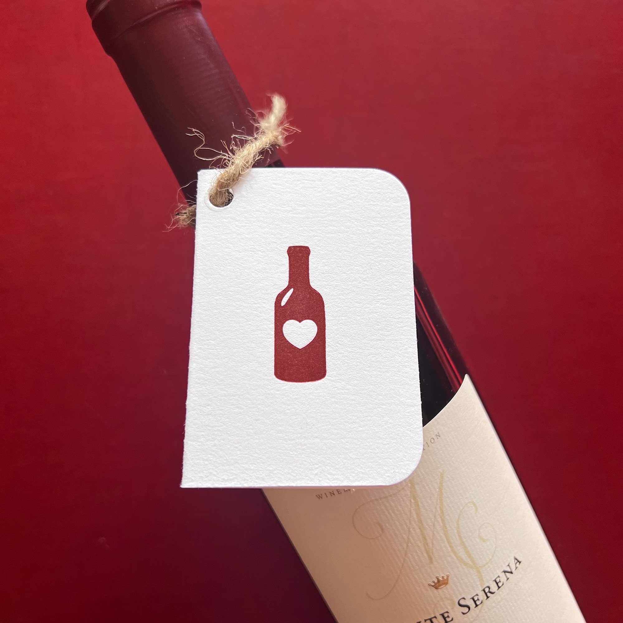 12 Acre Studio - Wholesale Gewone wenskaart - Wine Lover cadeaukaarten met letterpress-print (set van 6)1