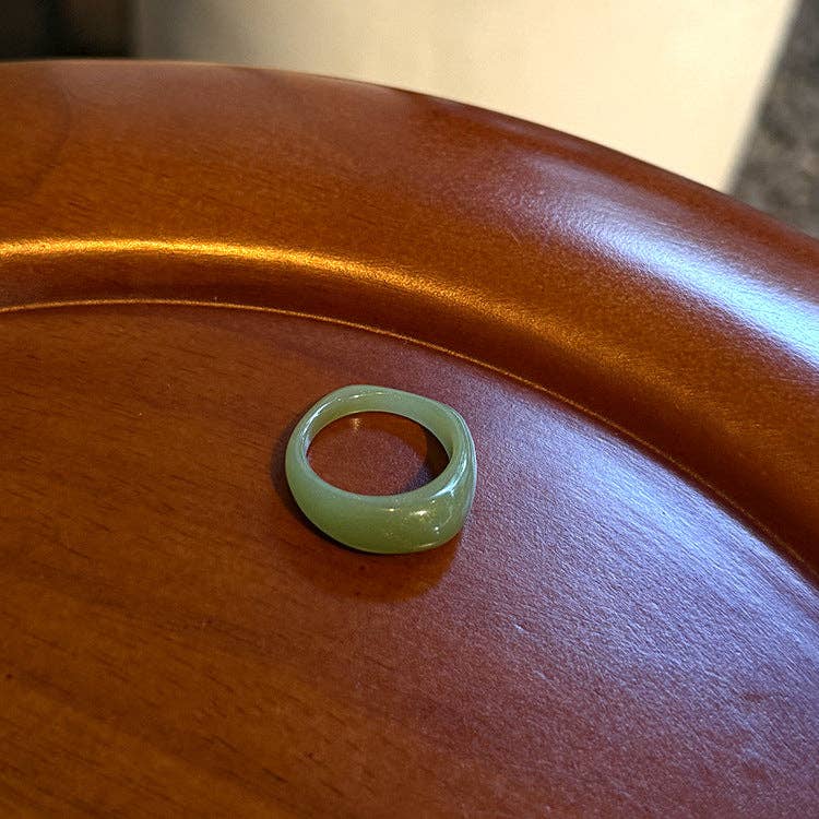 Dipped Shop - Wholesale Band/Stacked Ring - Unique Irregular Resin Chunky Ring DP25F7631