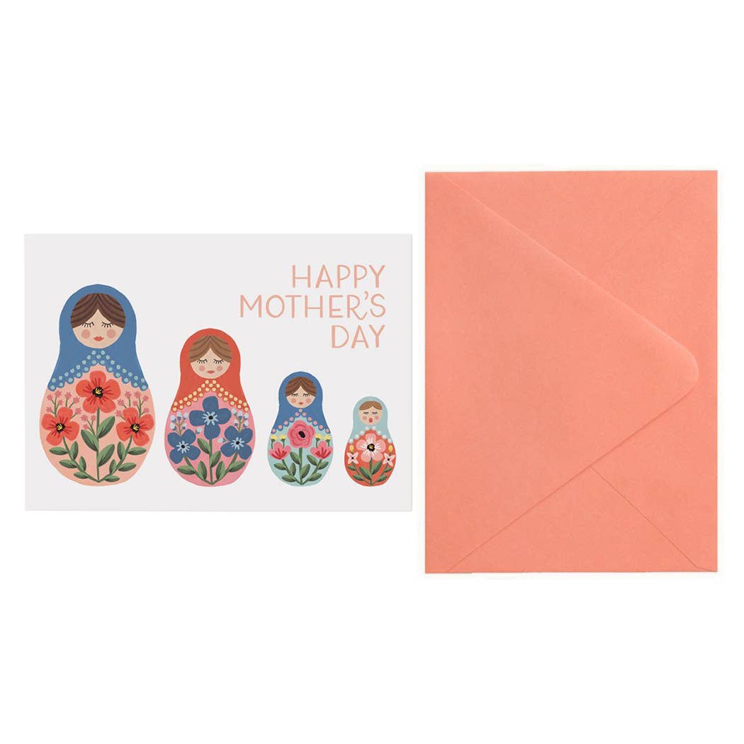 LoveLight Paper - Wholesale Mother's Day Card - Nesting Dolls - Mother's Day Card1