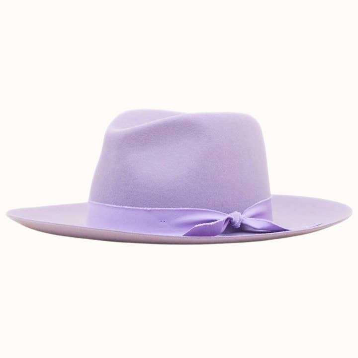 Olive & Pique - Wholesale Fedora - Unisex - KAIA - 100% Wool Felt Rancher, Satin Lined, Unisex, Wisteria1