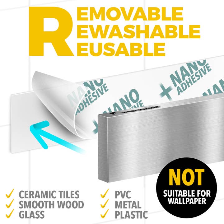 X-bet MAGNET - Vente Rangement pour couteaux - Bande magnétique pour couteaux 12 pouces avec adhésif — Porte-couteau magnétique pour mur sans vis5