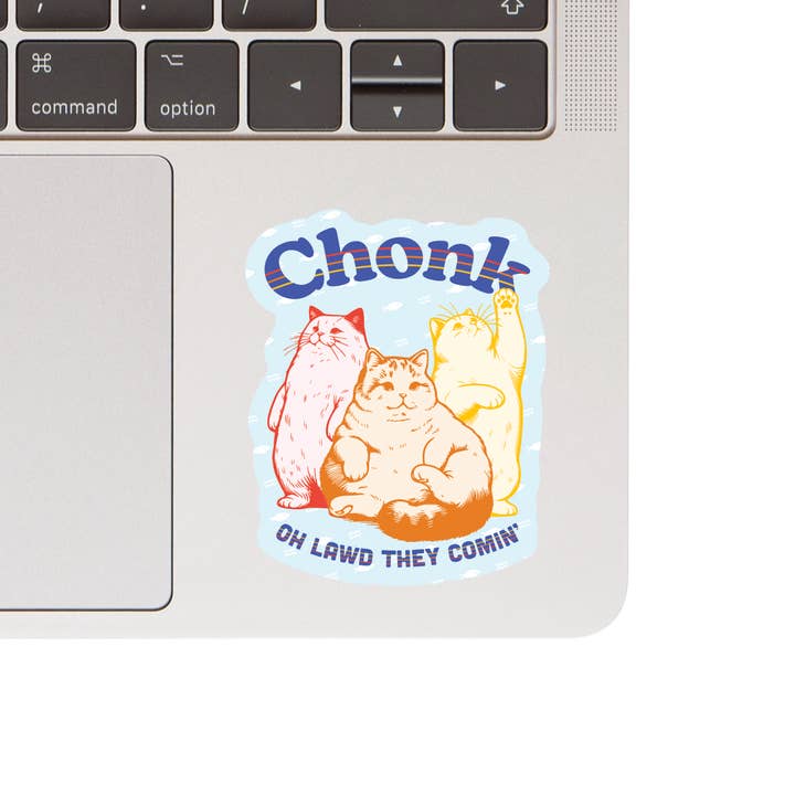 Juju and Moxie - Wholesale Sticker - Chonky Kitty Cat Funny Fat Feline High Quality Vinyl Sticker1