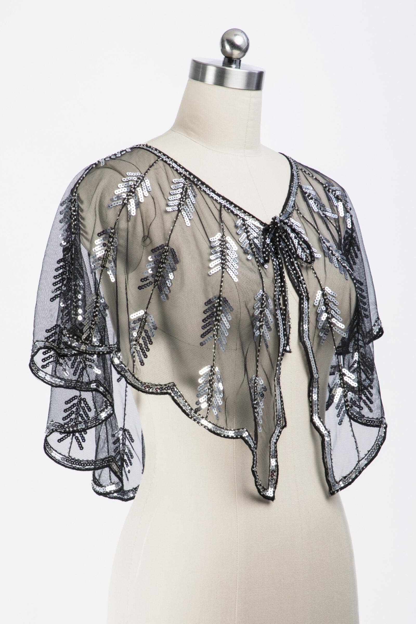 SAACHI - Wholesale Capelet - Women's - Mesh Sequin Capelet7