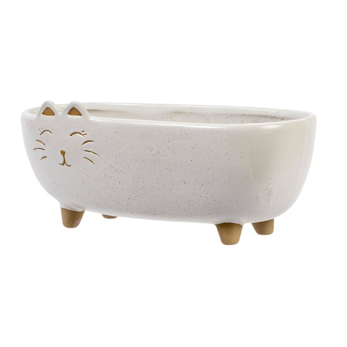 Truu Design - Wholesale Plant Pot - Truu Design Long Kitty Ceramic Planter, 8.2"x3.4"x3.5"2